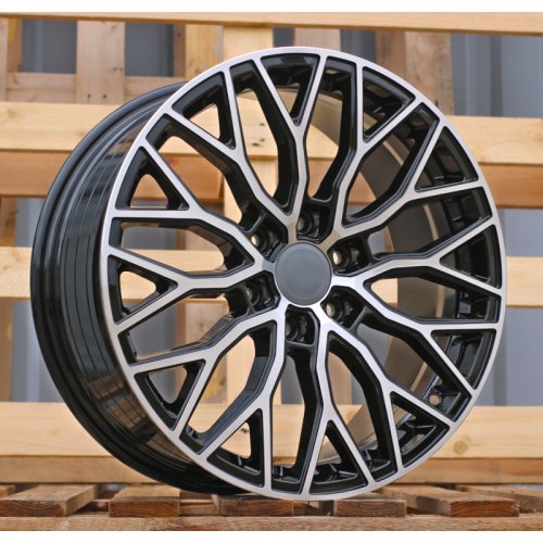 Alu kola Racing Line HF2125, 18x8 6x120 ET50, černá + leštění (zátěžová)