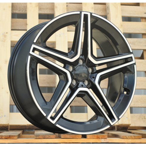 Alu kola Racing Line FBX142, 22x9.5 5x112 ET45, černá + leštění (zátěžová)