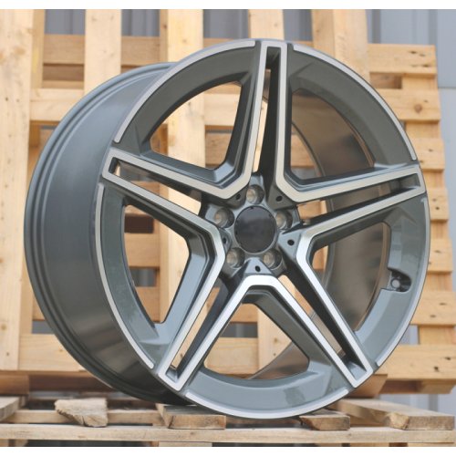 Alu kola Racing Line FBX142, 22x9.5 5x112 ET45, šedivá + leštění (zátěžová)