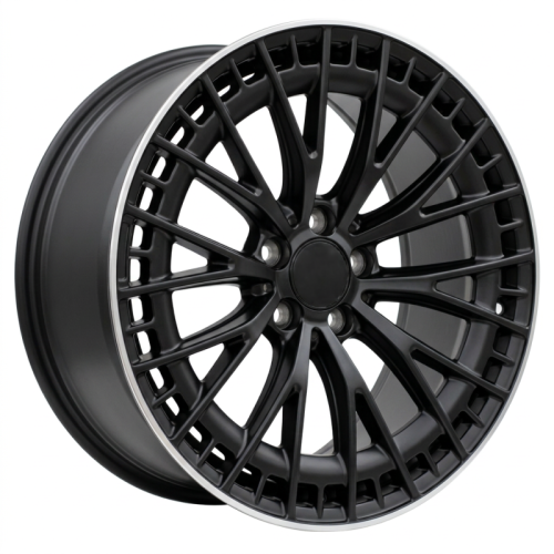 Alu kola Racing Line 3S1384, 19x9.5 5x112 ET43, černá matná + leštěný límec