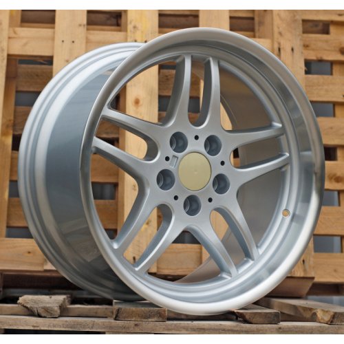 Alu kola Racing Line FBX121, 17x9 5x120 ET25, stříbrná + leštěný límec