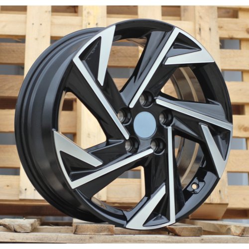 Alu kola Racing Line H3317F, 17x7 5x114.3 ET49, černá + leštění