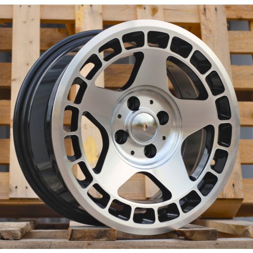 Alu kola Racing Line BK927, 15x7 4x100 ET24, černá + leštění