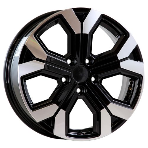 Alu kola AGT 16260, 16x6.5 5x108 ET40, černá + leštěný límec