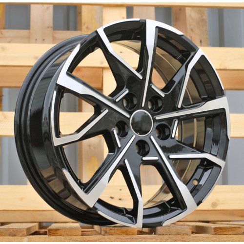 Alu kola Racing Line YF1159, 17x7 5x114.3 ET38, černá + leštění