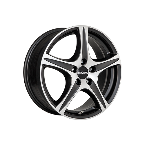 Alu kola RONAL R56, 18x8 5x112 ET30, černá matná + leštění (zátěžová)