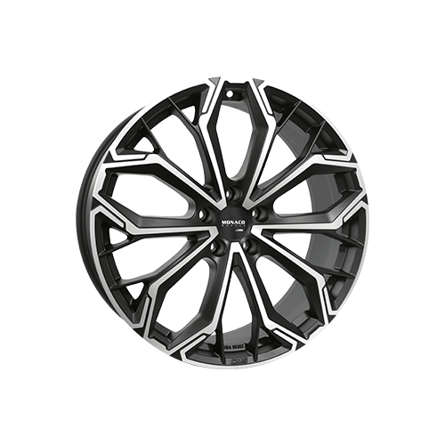 Alu kola MONACO WHEELS GPC17, 19x8 5x112 ET45, černá matná + leštění (zátěžová)
