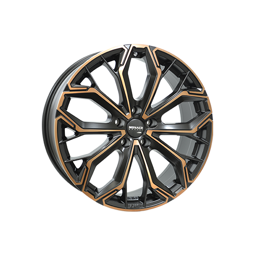 Alu kola MONACO WHEELS GPC17, 19x8 5x112 ET45, černá + měděná barva leštění (zátěžová)