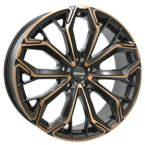 Alu kola MONACO WHEELS GPC17, 19x8 5x112 ET45, černá + měděná barva leštění (zátěžová)