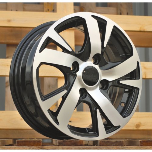 Alu kola Racing Line I5391, 14x5.5 4x114.3 ET45, černá + leštění