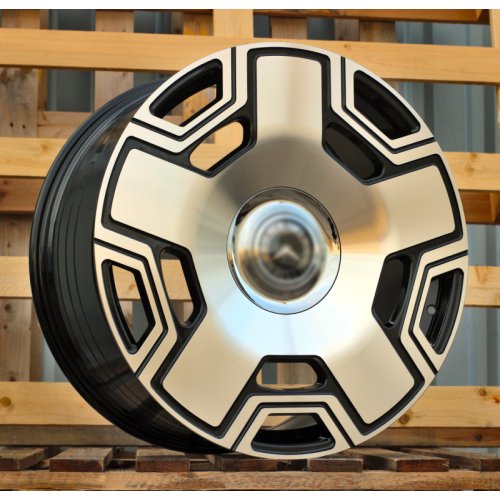 Alu kola Racing Line F3053, 22x10 5x130 ET35, černá + leštění (zátěžová)