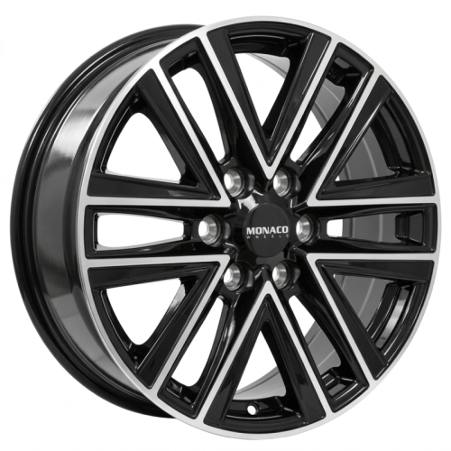 Alu kola MONACO WHEELS VT1, 16x6.5 6x120 ET49, černá lesklá + leštění (zátěžová)