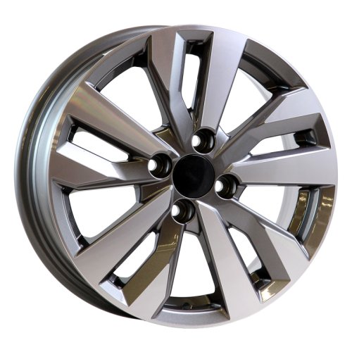 Alu kola AGT 15195, 15x6 4x100 ET35, šedivá + leštění