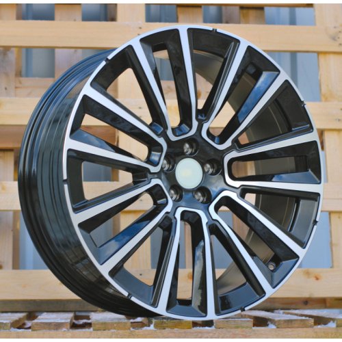Alu kola Racing Line YF7076, 22x9 5x108 ET38.5, černá + leštění (zátěžová)