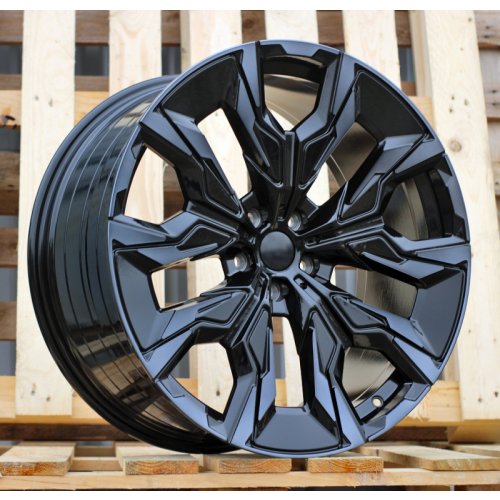 Alu kola Racing Line A5915, 21x8.5 5x112 ET32, černá + tmavé leštění (zátěžová)