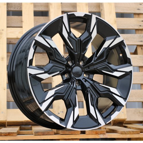 Alu kola Racing Line A5915, 21x8.5 5x112 ET32, černá + leštění (zátěžová)
