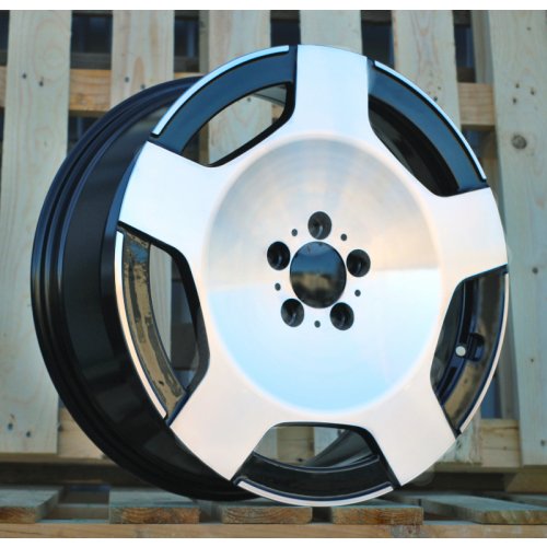 Alu kola Racing Line IN3518F, 19x8 5x112 ET52, černá + leštění (zátěžová)