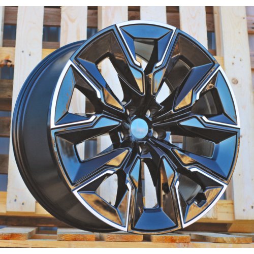 Alu kola Racing Line H3447F, 21x10.5 5x112 ET44, černá + leštění (zátěžová)