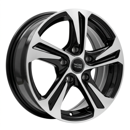 Alu kola Racing Line B1242, 15x6 4x100 ET40, černá + leštění