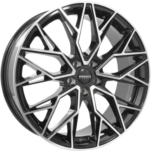 Alu kola MONACO WHEELS GP15-FF, 19x8.5 5x130 ET54, černá lesklá + leštění (zátěžová)