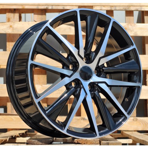 Alu kola Racing Line B1638, 17x7 5x114.3 ET43, černá + leštění
