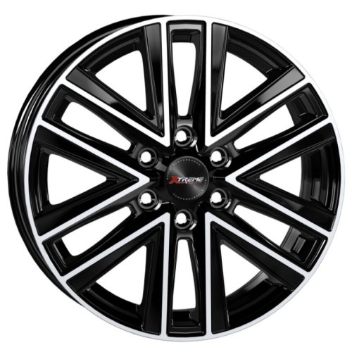 Alu kola Mille Miglia MMRX36, 17x6.5 6x120 ET50, černá + leštění (zátěžová)