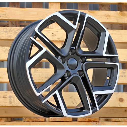 Alu kola Racing Line Y1243, 18x7.5 5x112 ET40, černá matná + leštění