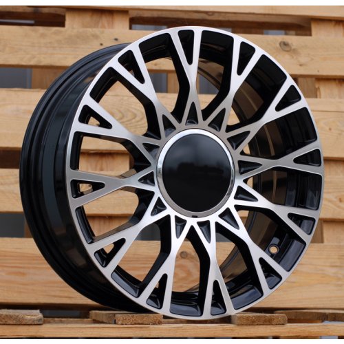 Alu kola Racing Line Y1283, 16x6.5 4x98 ET35, černá + leštění
