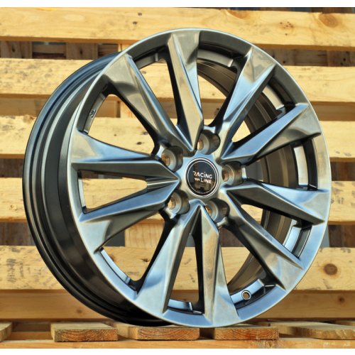 Alu kola Racing Line H3341F, 17x6.5 5x114.3 ET35, titanová metalíza