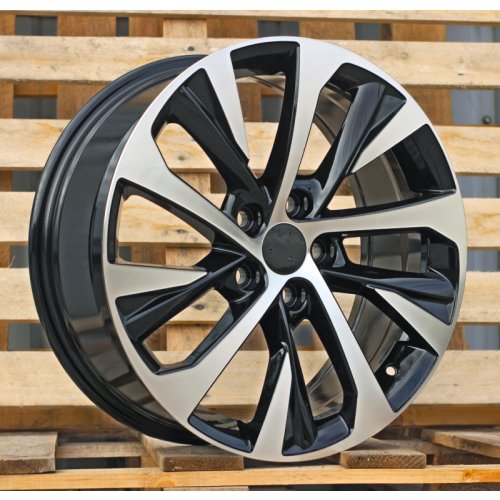 Alu kola Racing Line B5757, 18x7.5 5x114.3 ET40, černá + leštění (zátěžová)