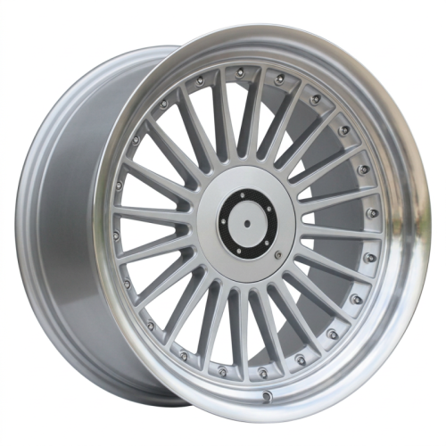 Alu kola Racing Line B1803, 18x10 10x112 ET20, stříbrná + leštěný límec