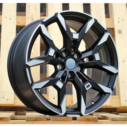 Alu kola Racing Line H3456F, 19x8.5 5x112 ET26, černá matná + leštění