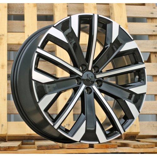 Alu kola Racing Line H3460F, 21x8.5 5x108 ET49.5, černá + leštění (zátěžová)