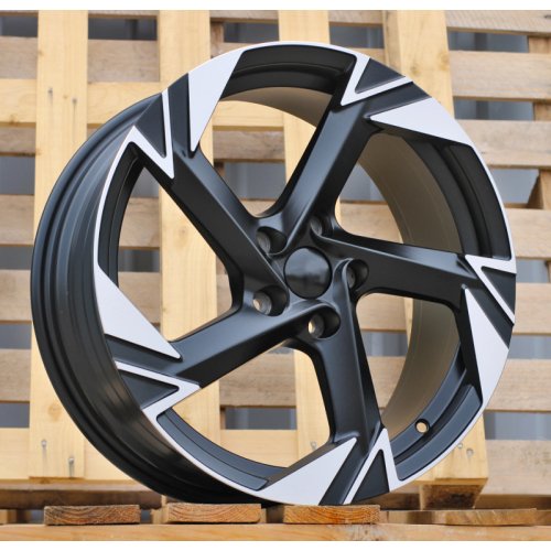 Alu kola Racing Line YF5754, 18x7.5 5x112 ET45, černá matná + leštění