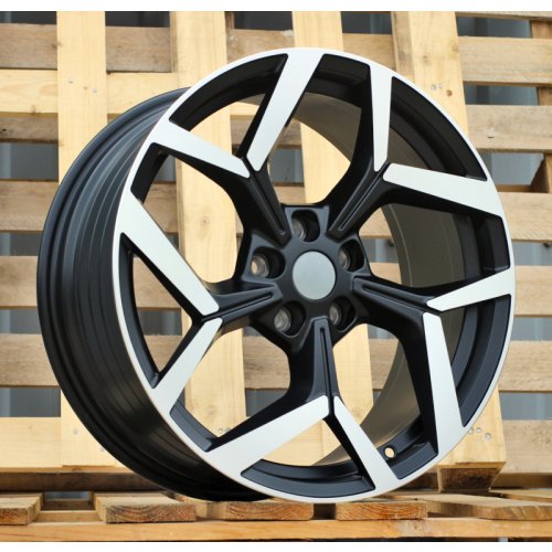 Alu kola Racing Line YF5729, 19x8 5x108 ET47.5, černá matná + leštění (zátěžová)