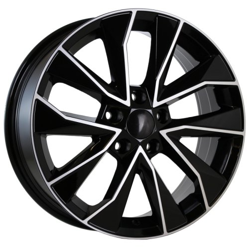 Alu kola AGT 17129, 17x7 5x112 ET49, černá + leštění