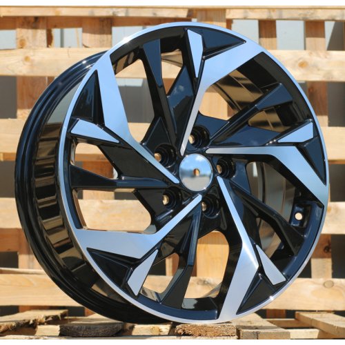 Alu kola Racing Line B1953, 17x6.5 5x114.3 ET48, černá + leštění