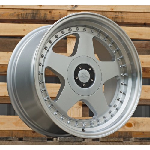 Alu kola Racing Line L2585, 17x8 10x112 ET25, stříbrná + leštěný límec (zátěžová)