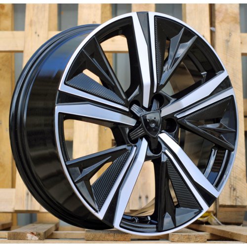 Alu kola Racing Line Y1187, 16x6.5 5x108 ET40, černá + leštění