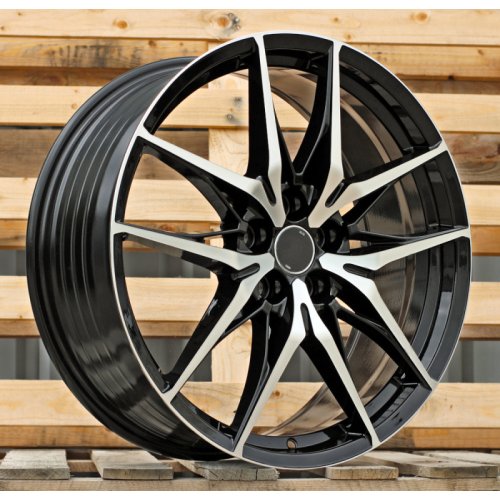 Alu kola Racing Line 3S1405, 20x8 5x114.3 ET40, černá + leštění (zátěžová)