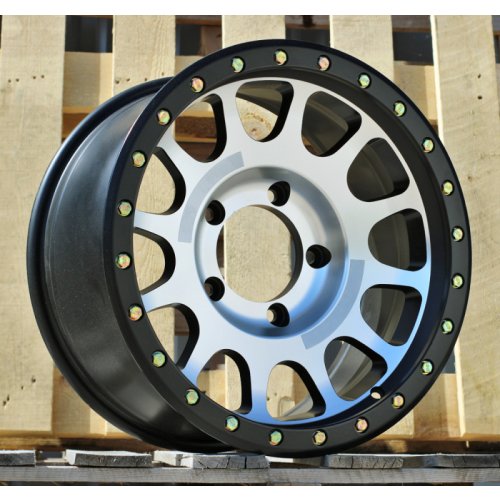 Alu kola Racing Line H1002B, 17x8.5 5x150 ET, černá matná + leštění