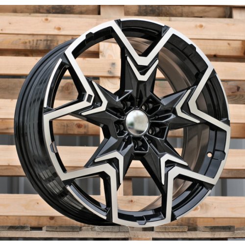 Alu kola Racing Line HF5223, 20x8 5x112 ET46, černá + leštění (zátěžová)
