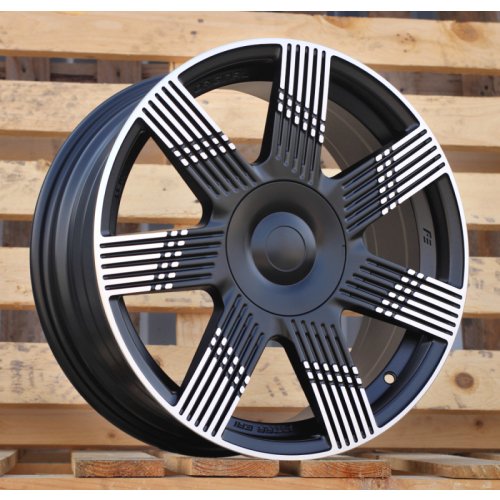 Alu kola Racing Line YF7074, 15x6 4x98 ET35, černá matná + leštění