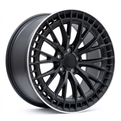 Alu kola Racing Line 3S1384, 20x9.5 5x112 ET45, černá matná + leštěný límec (zátěžová)