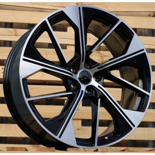 Alu kola Racing Line B5907, 20x8.5 5x112 ET35, černá + leštění (zátěžová)