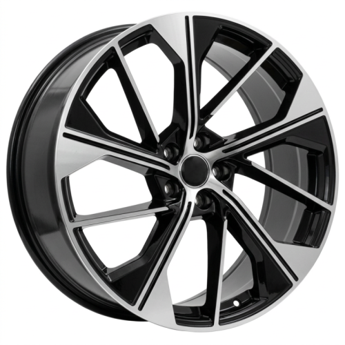 Alu kola Racing Line B5907, 20x8.5 5x112 ET35, černá + leštění (zátěžová)