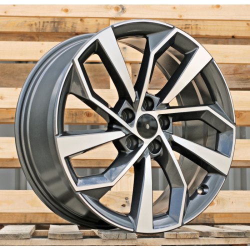 Alu kola Racing Line FBX507, 19x8 5x112 ET39, šedivá + leštění