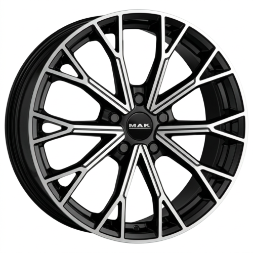 Alu kola MAK ASPHALT, 19x8.5 5x112 ET37, černá lesklá + leštění (zátěžová)