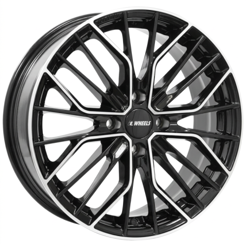 Alu kola IT WHEELS TIARA 4, 17x7 4x108 ET38, černá lesklá + leštění