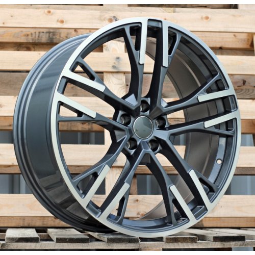 Alu kola Racing Line F726, 21x9 5x112 ET30, šedivá + leštění (zátěžová)